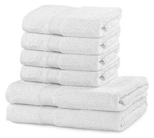 Set od 2 pamučna bijela velika ručnika i 4 mala ručnika DecoKing Marina