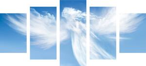 5-dijelna slika anđeo u oblacima