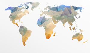 Slika na plutu poligonalni zemljovid svijeta