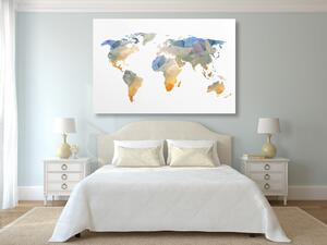 Slika na plutu poligonalni zemljovid svijeta