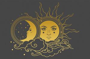 Samoljepljiva tapeta harmonija sunca i mjeseca