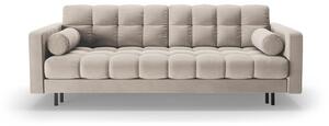 Bež baršunasti sklopiva/s prostorom za odlaganje sofa 222 cm Bali – Cosmopolitan Design