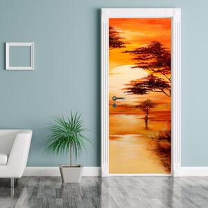 Foto tapeta za vrata - narančasti krajolik (95x205cm)