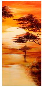 Foto tapeta za vrata - narančasti krajolik (95x205cm)