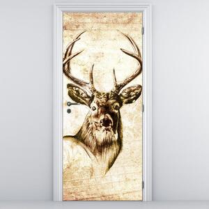 Foto tapeta za vrata - veliki jelen (95x205cm)