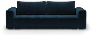 Tamnoplavi baršunasti kauč na razvlačenje Milo Casa Luca