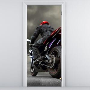 Foto tapeta za vrata - Biker (95x205cm)