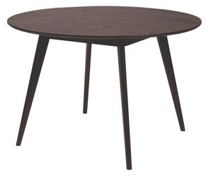 Crni blagovaonski stol Rowico YuRAi, ∅ 115 cm