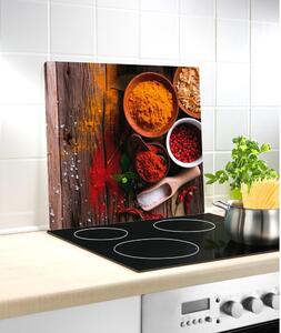 Staklena zaštita za kuhinjski zid iza štednjaka Wenkoo Spice, 50 x 56 cm
