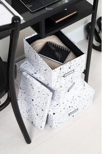 Set od 3 crno-bijele kutije Bigso Box of Sweden Inge