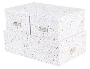 Set od 3 kutije za pohranu u zlatno bijeloj boji Bigso Box of Sweden Inge