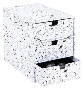 Crno-bijela kutija s 3 ladice Bigso Box of Sweden Ingrid