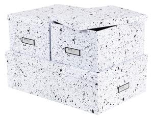 Set od 3 crno-bijele kutije Bigso Box of Sweden Inge