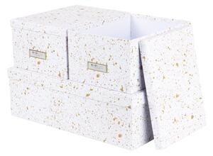 Set od 3 kutije za pohranu u zlatno bijeloj boji Bigso Box of Sweden Inge