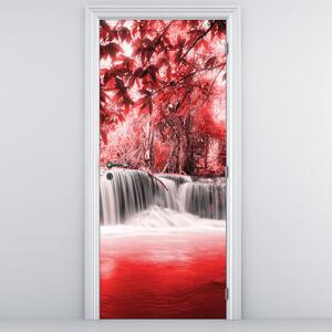 Foto tapeta za vrata - Crveni slap (95x205cm)