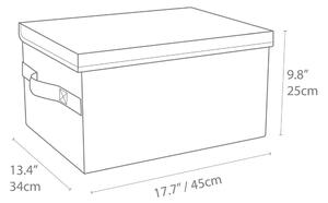 Siva kutija za odlaganje Bigso Box of Sweden Wanda, 34 x 25 cm