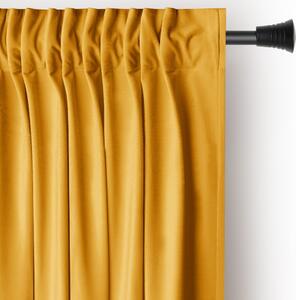 Žuta zavjesa za djelomično zamračenje od samta 140x245 cm Pleat – Restilo