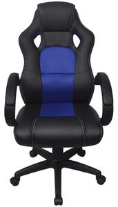 VidaXL Uredska stolica od Vještačke kože Plava
