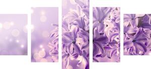5-dijelna slika ljubičasti cvijet jorgovana