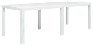 VidaXL Vrtni stol bijeli 220 x 90 x 72 cm plastika s izgledom ratana
