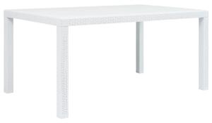 VidaXL Vrtni stol bijeli 150 x 90 x 72 cm plastika s izgledom ratana