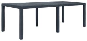 VidaXL Vrtni stol antracit 220 x 90 x 72 cm plastika s izgledom ratana