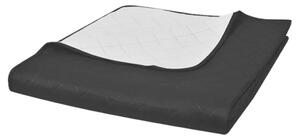 VidaXL 130887 Double-sided Quilted Bedspread Black/White 220 x 240 cm