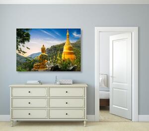Slika pogled na zlatnog Buddhu