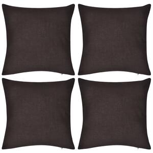 VidaXL 130913 4 Brown Cushion Covers Cotton 40 x 40 cm