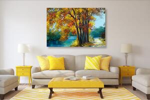 Slika oslikana stabla u bojama jeseni