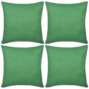 VidaXL 130924 4 Green Cushion Covers Cotton 80 x 80 cm