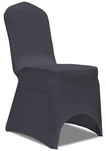 VidaXL Rastezljive navlake za stolice 6 kom Antracit boja
