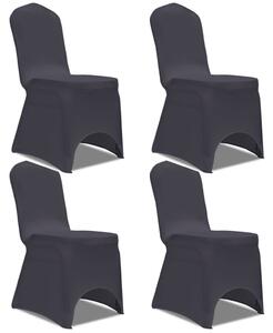 VidaXL Rastezljive navlake za stolice 4 kom Antracit boja