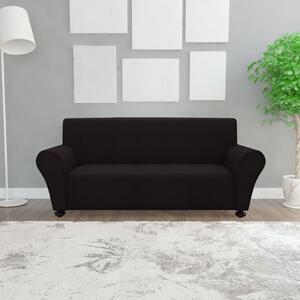 VidaXL 131081 Stretch Couch Slipcover Black Polyester Jersey