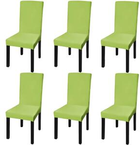 VidaXL Rastezljive navlake za stolice 6 kom Zelena boja