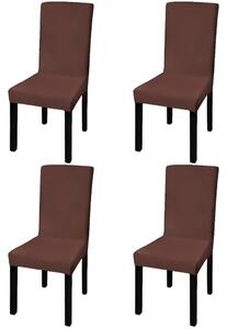 VidaXL Rastezljive navlake za stolice 4 kom Smeđa boja
