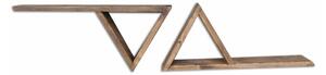 Set s 2 drvene zidne police Triangles