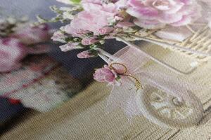 Slika romantični ružičasti karanfil s daškom vintage