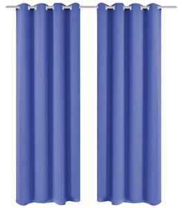 VidaXL Zavjesa za Zamračivanje s Metalnim Prstenovima 2 kom 135x175 cm Plava