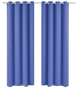 VidaXL Zavjesa za Zamračivanje s Metalnim Prstenovima 2 kom 135x245 cm Plava