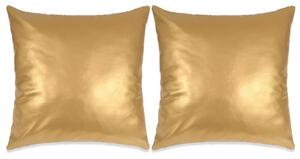 VidaXL Set jastuka od PU kože 2 kom 60x60 cm boje zlata