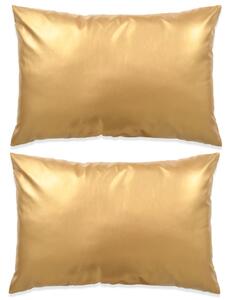 VidaXL Set jastuka od PU kože 2 kom 40x60 cm boje zlata