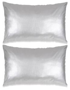 VidaXL Set jastuka od PU kože 2 kom 40x60 cm srebrni