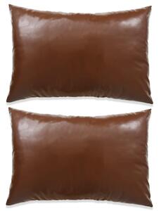 VidaXL Set jastuka od PU kože 2 kom 40x60 cm smeđi