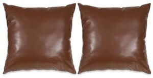 VidaXL Set jastuka od PU kože 2 kom 45x45 cm smeđi