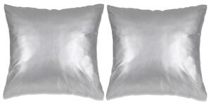 VidaXL Set jastuka od PU kože 2 kom 60x60 cm srebrni