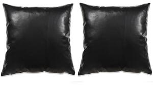 VidaXL Set jastuka od PU kože 2 kom 45x45 cm crni