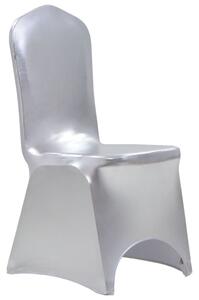 VidaXL Navlake za stolice 25 kom rastezljive srebrne