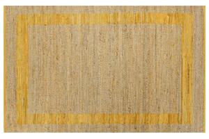 VidaXL Ručno rađeni tepih od jute žuti 80 x 160 cm