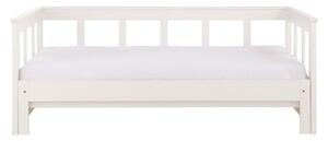 Bijeli sklopivi krevet od punog borovog drveta Vipack Pino, 200 x 90 cm